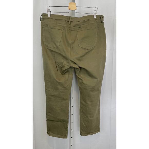 NYDJ Sheri Slim Jeans High Rise Ankle Stretch Zip Fly Avocado Green Size 16 - Picture 2 of 10